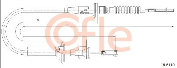 Cable Pull, clutch control COFLE 92.18.6110