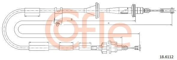 Cable Pull, clutch control COFLE 92.18.6112