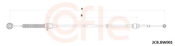 Cable Pull, manual transmission COFLE 92.2CB.BW001