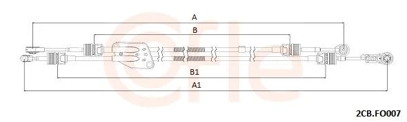 Cable Pull, manual transmission COFLE 92.2CB.FO007