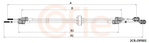 Cable Pull, manual transmission COFLE 92.2CB.OP001