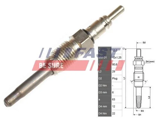 Glow Plug FAST FT82725