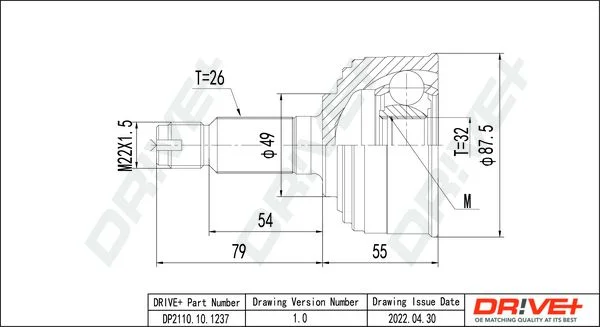 Joint Kit, drive shaft dr!ve+ DP2110.10.1237