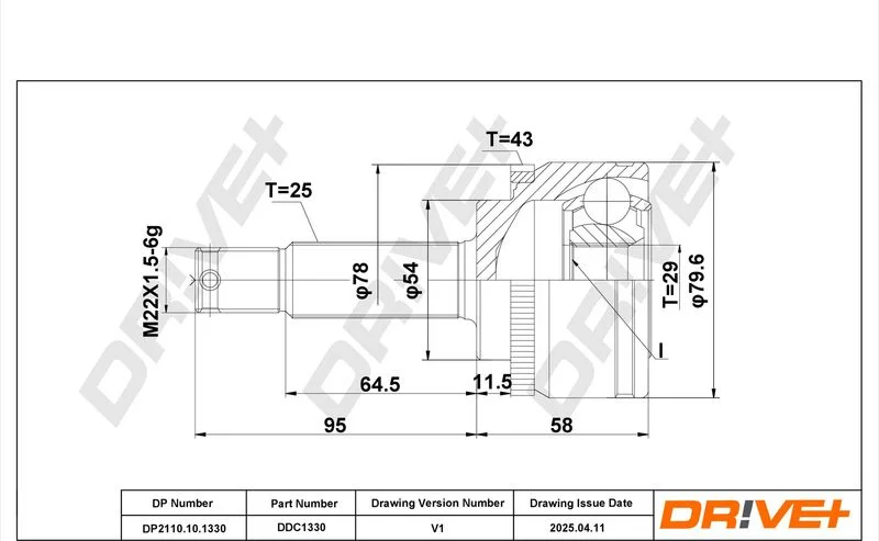 Komplet sklepov, pogonska gred Dr!ve+ DP2110.10.1330