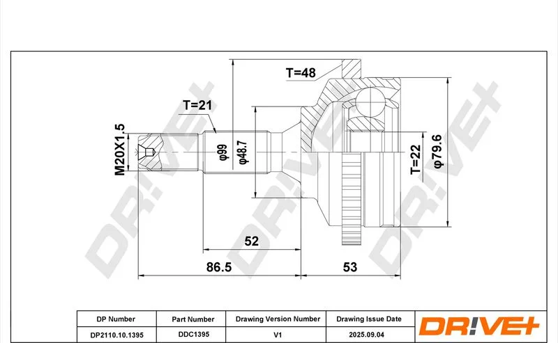 Komplet sklepov, pogonska gred Dr!ve+ DP2110.10.1395