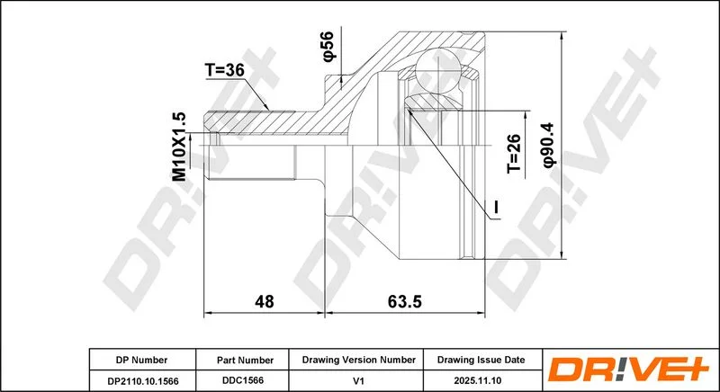 Komplet sklepov, pogonska gred Dr!ve+ DP2110.10.1566