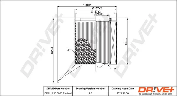 Air Filter Dr!ve+ DP1110.10.0026