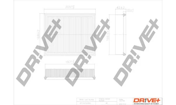 Zračni filter Dr!ve+ DP1110.10.0064