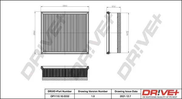 Air Filter Dr!ve+ DP1110.10.0332