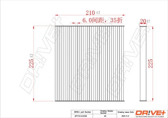 Filter, zračni filter v kabini Dr!ve+ DP1110.12.0109
