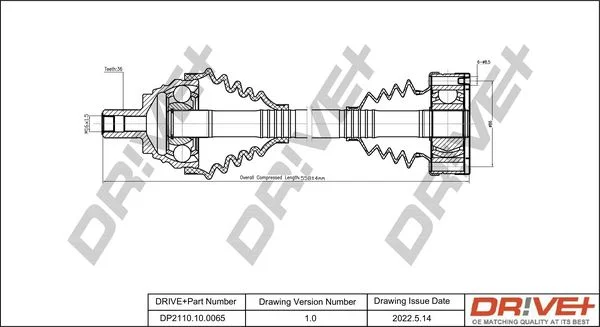 Drive Shaft Dr!ve+ DP2110.10.0065
