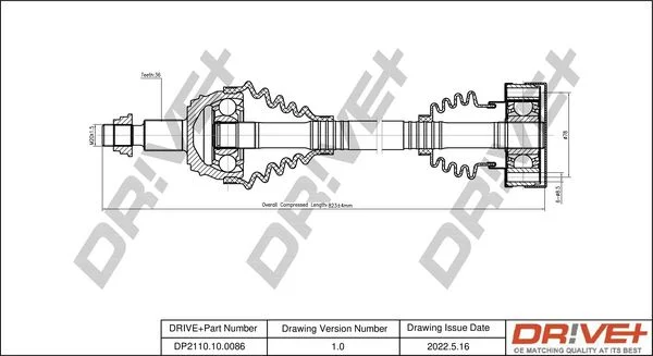 Drive Shaft Dr!ve+ DP2110.10.0086