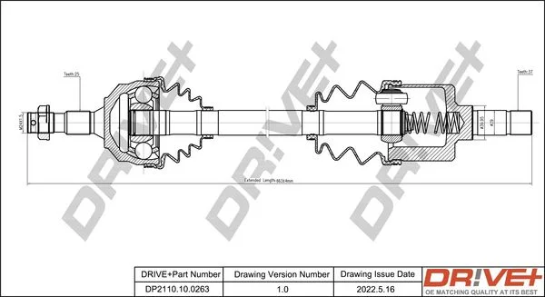 Drive Shaft Dr!ve+ DP2110.10.0263