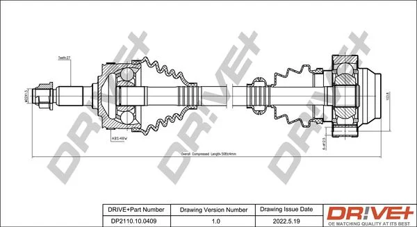 Drive Shaft Dr!ve+ DP2110.10.0409