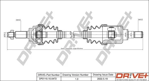 Drive Shaft Dr!ve+ DP2110.10.0472
