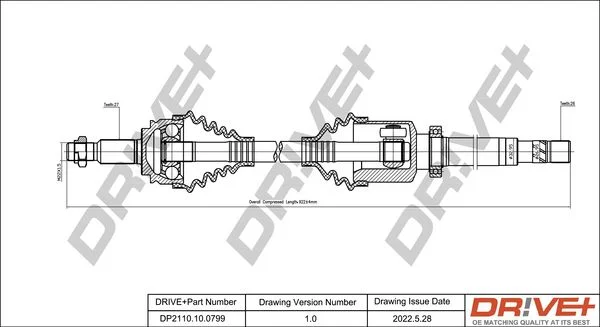 Drive Shaft Dr!ve+ DP2110.10.0799