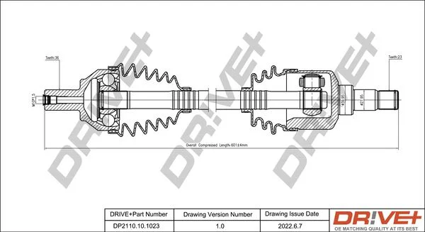 Drive Shaft Dr!ve+ DP2110.10.1023
