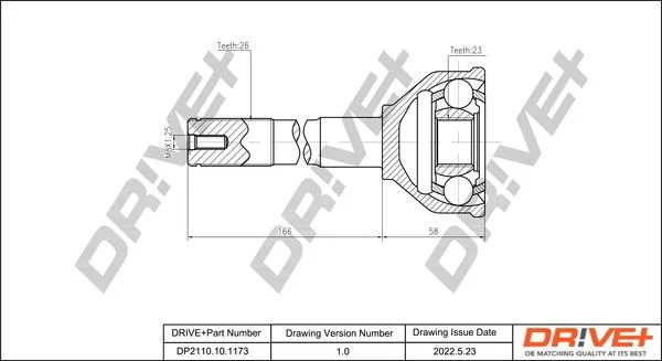 Komplet sklepov, pogonska gred Dr!ve+ DP2110.10.1173