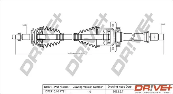 Drive Shaft Dr!ve+ DP2110.10.1791