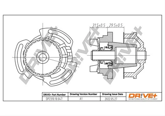 Water Pump, engine cooling Dr!ve+ DP2310.10.047