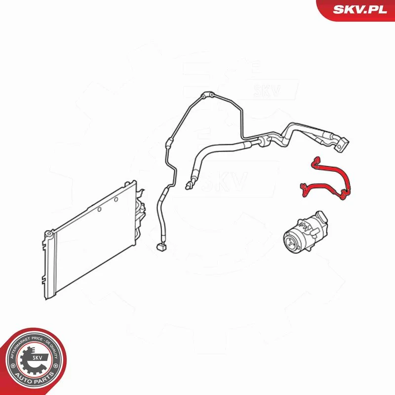 High-pressure Line, air conditioning ESEN SKV 43SKV542
