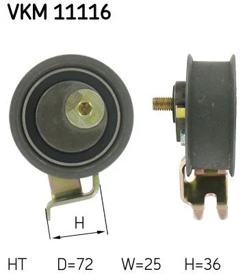 Tensioner Pulley, timing belt SKF VKM11116