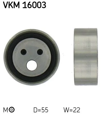 Tensioner Pulley, timing belt SKF VKM16003