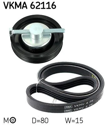 Komplet jermenov z rebri V SKF VKMA 62116