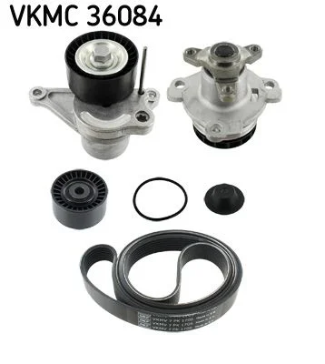 Water Pump + V-ribbed Belt Kit SKF VKMC 36084