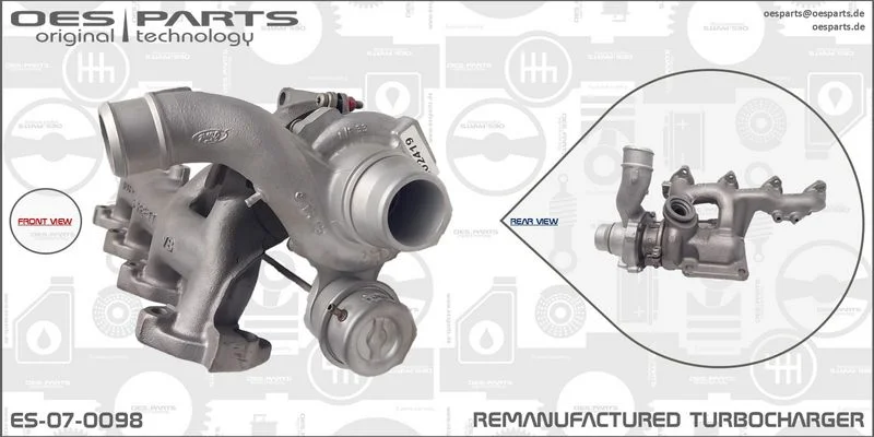 Kompresorius, įkrovimo sistema oes parts ES-07-0098