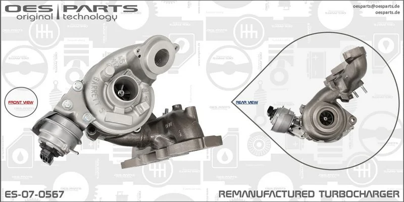 Kompresorius, įkrovimo sistema oes parts ES-07-0567