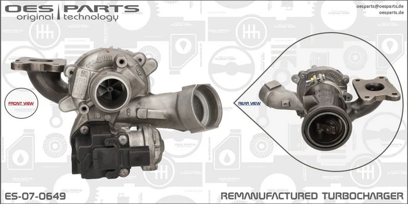 Kompresorius, įkrovimo sistema oes parts ES-07-0649