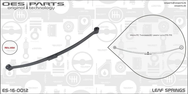 Lakštinė lingė OES PARTS ES-16-0012