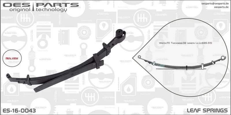 Lakštinė lingė oes parts ES-16-0043