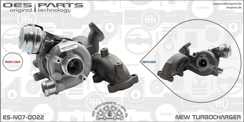 Kompresorius, įkrovimo sistema oes parts ES-N07-0022