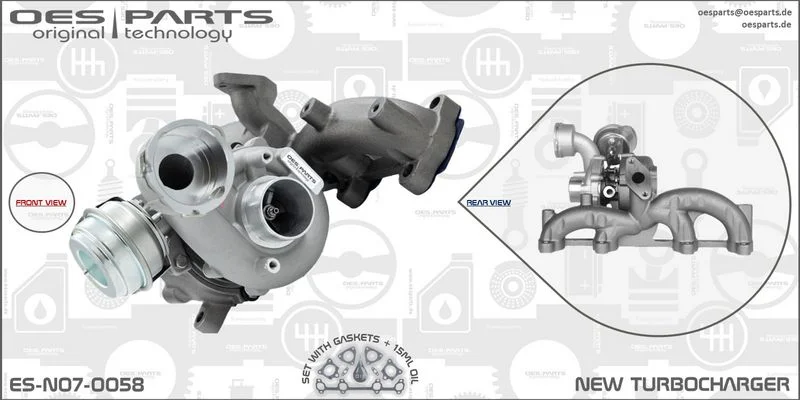Kompresorius, įkrovimo sistema oes parts ES-N07-0058