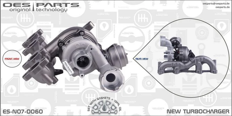 Kompresorius, įkrovimo sistema oes parts ES-N07-0060