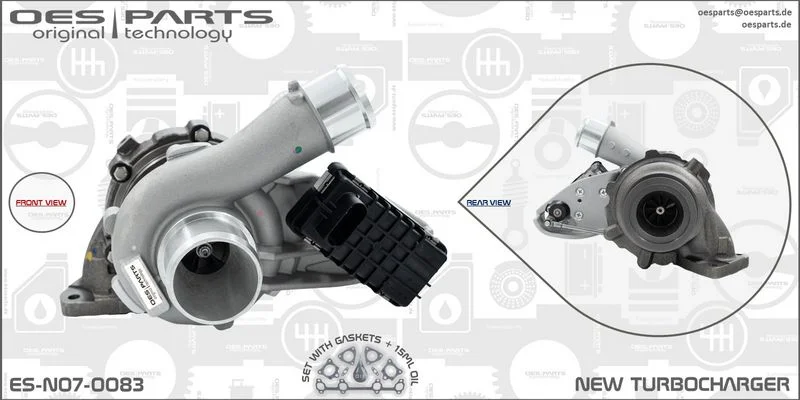 Kompresorius, įkrovimo sistema oes parts ES-N07-0083