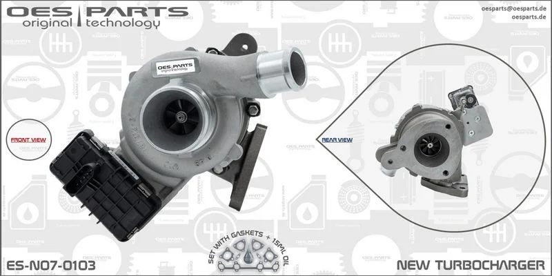 Kompresorius, įkrovimo sistema oes parts ES-N07-0103