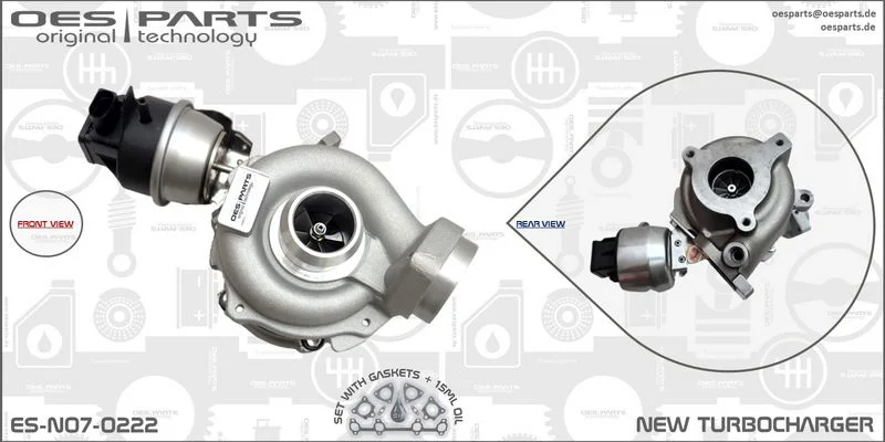 Kompresorius, įkrovimo sistema oes parts ES-N07-0222