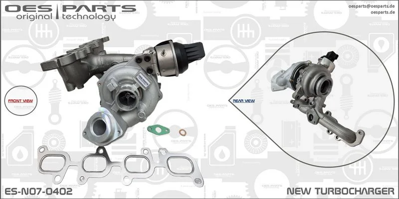 Kompresorius, įkrovimo sistema oes parts ES-N07-0402