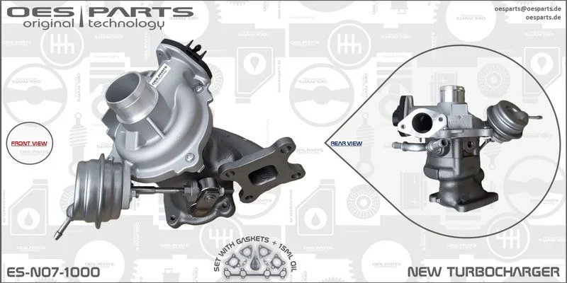 Kompresorius, įkrovimo sistema oes parts ES-N07-1000