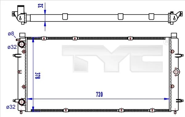Hladilnik, hlajenje motorja TYC 737-0059-R