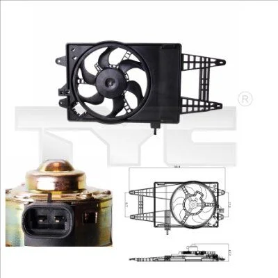 Ventilator, hlajenje motorja TYC 809-0004