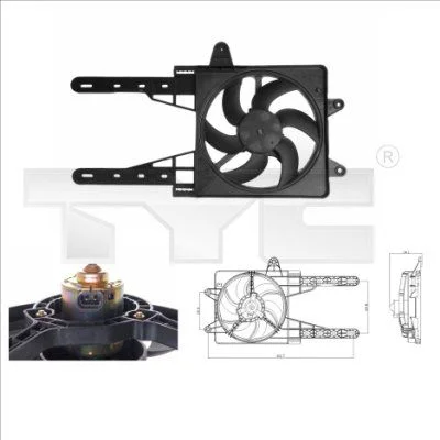 Fan, engine cooling TYC 809-0007