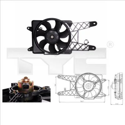 Ventilator, hlajenje motorja TYC 809-0012