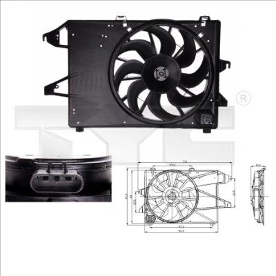 Ventilator, hlajenje motorja TYC 810-0008