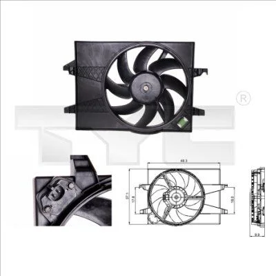 Ventilator, hlajenje motorja TYC 810-0025