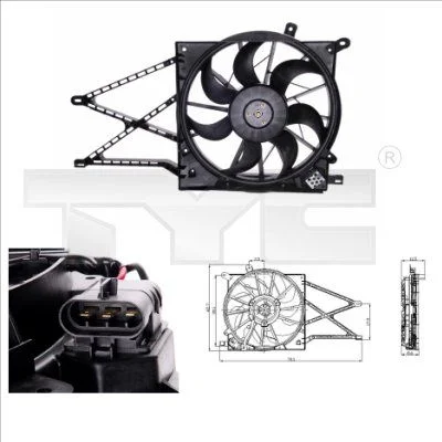 Ventilator, hlajenje motorja TYC 825-0011