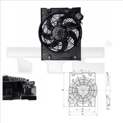 Ventilator, hlajenje motorja TYC 825-0014